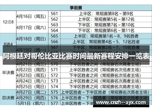 阿根廷对哥伦比亚比赛时间最新赛程安排一览表 阿根廷对哥伦比亚比赛时间最新赛程安排一览表